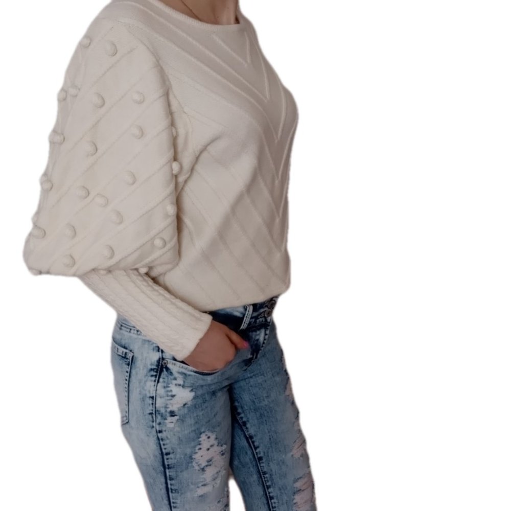 Sweater Small Ruffle Sleeve - Picture 6 of 11